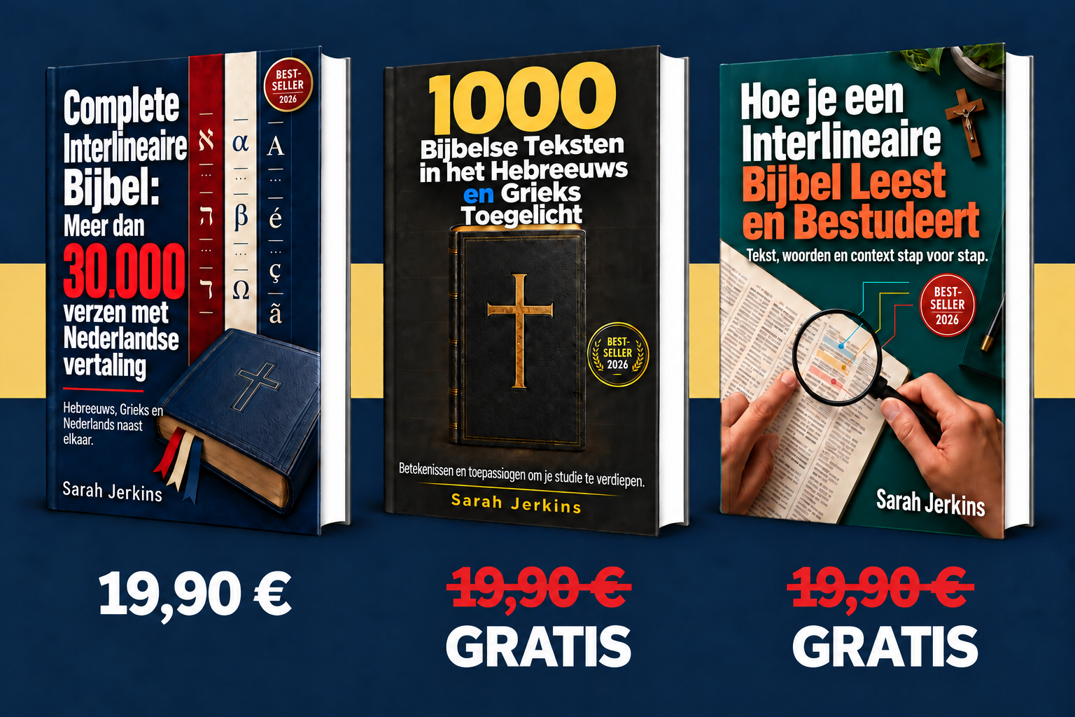 Volledige Interlineaire Bijbel: meer dan 30.000 verzen + 1.000 Hebreeuwse en Griekse bijbelteksten uitgelegd + Hoe een interlineaire bijbel te lezen en te bestuderen