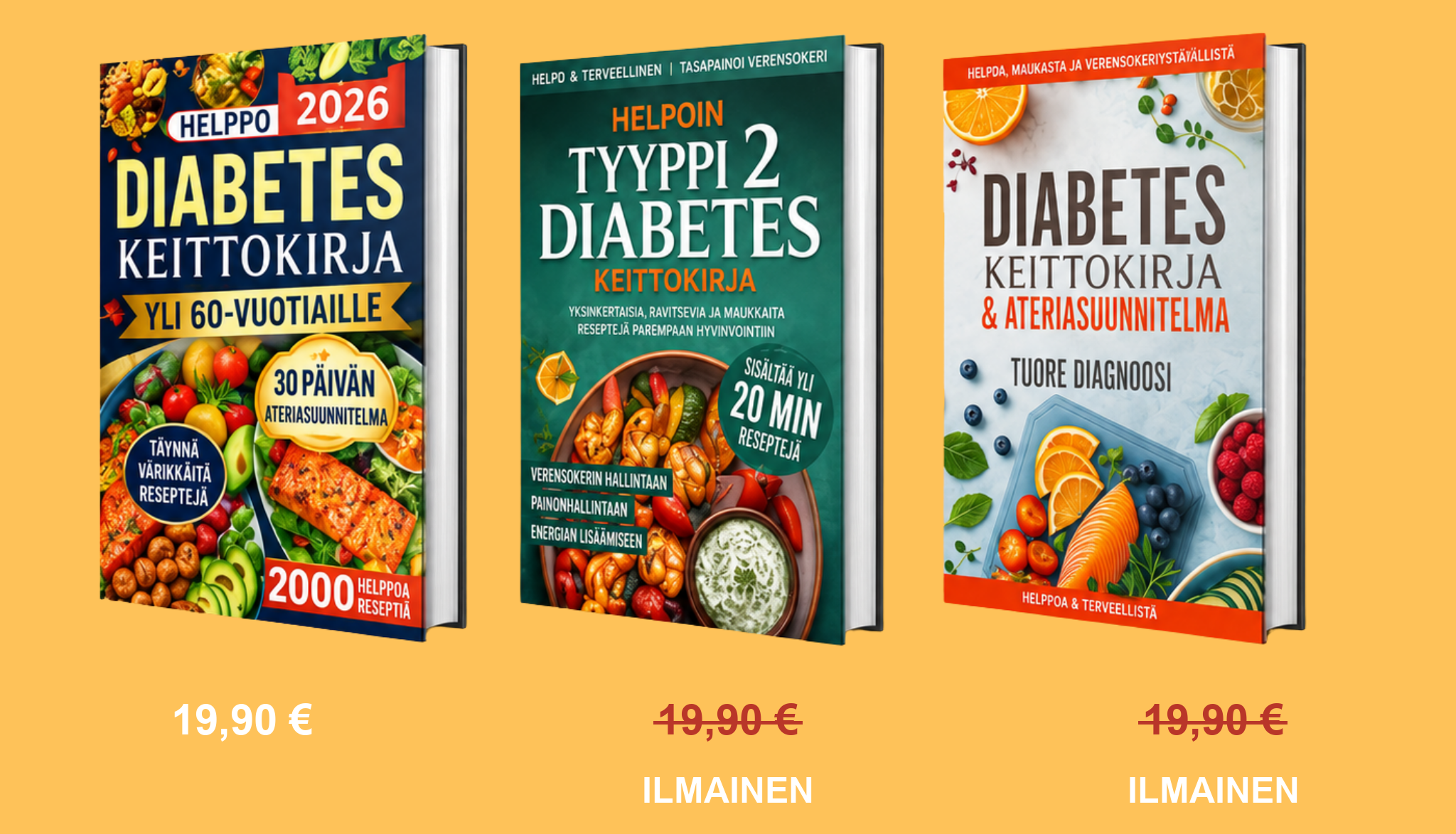 Paketti 3 kirjaa – Diabetesruokavalio