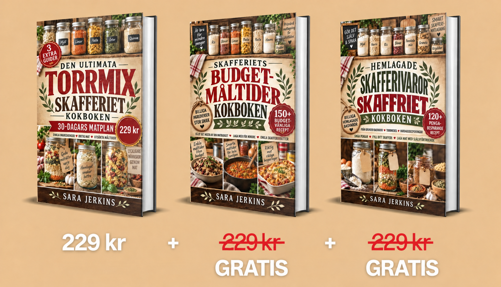 Det kompletta skafferiet med torrblandningar