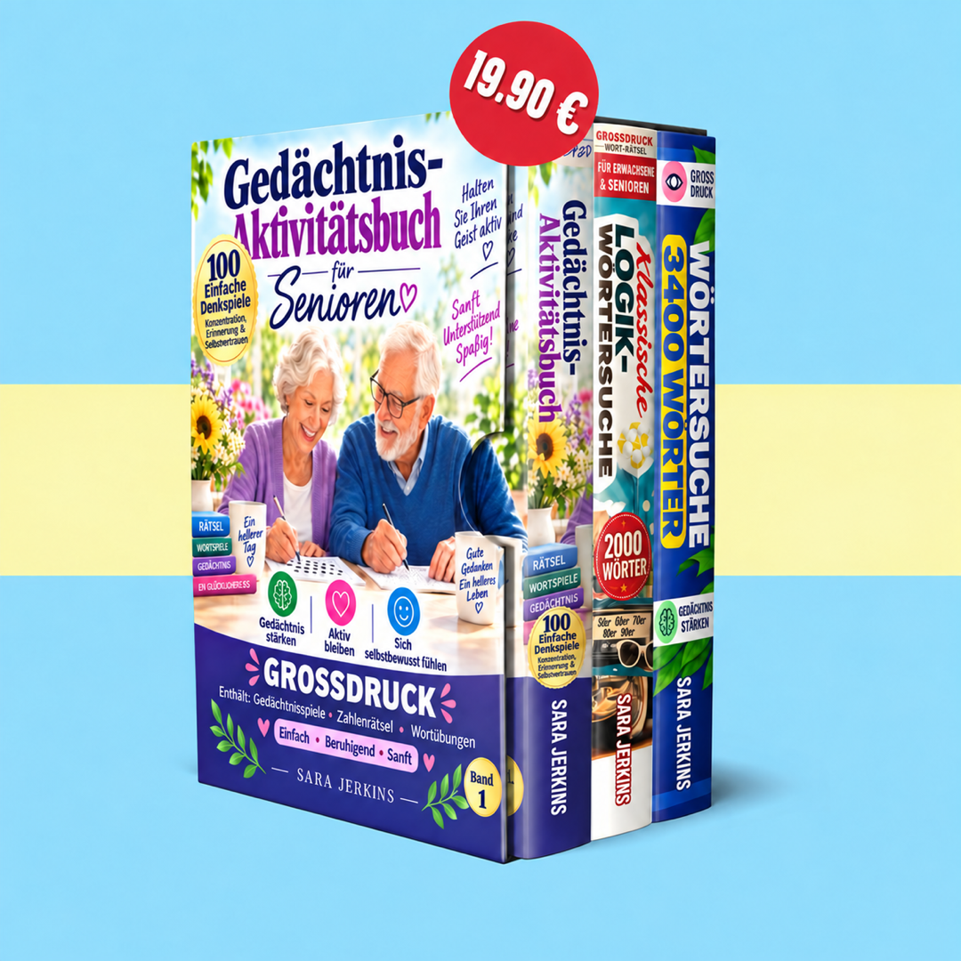 Gedächtnis-Arbeitsbuch für Senioren + 2 Boni
