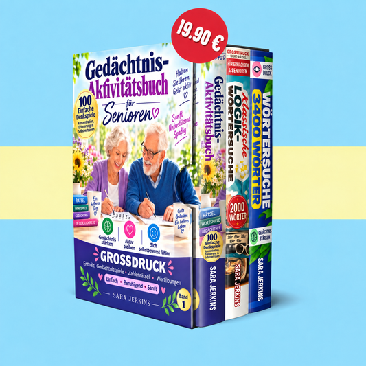 Gedächtnis-Arbeitsbuch für Senioren + 2 Boni