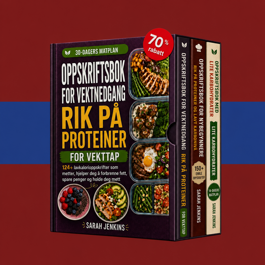 Den ultimate pakken: proteinrike oppskrifter med lite karbohydrater + 2 BONUSER