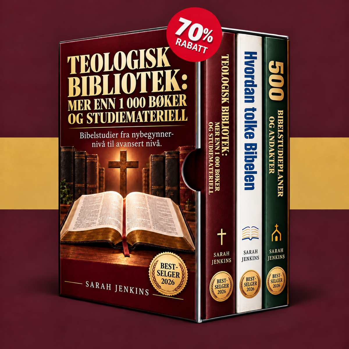 Teologisk bibliotek: mer enn 1000 bøker og studieressurser + 2 BONUSBØKER